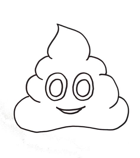 Emoji Poop Printable Black And White Free Printable Templates