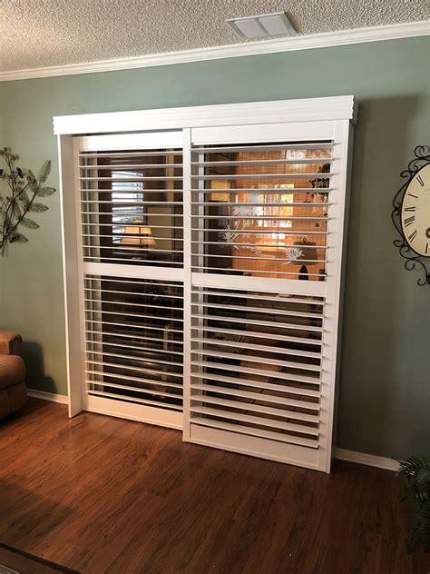 Plantation Shutters For Sliding Glass Doors Cost Glass Door Ideas