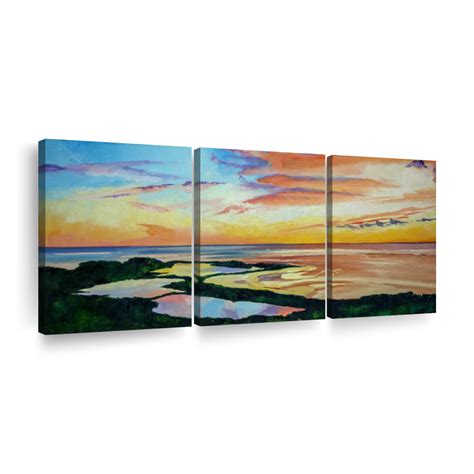Ocean Sunset Splendor Wall Art Painting By Maxine Shore