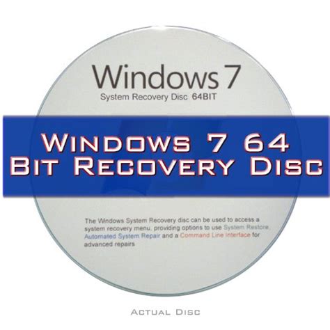 Zenithcom Windows 7 System Recovery Disk Live Boot Cd 64 Bit Dvd Disc