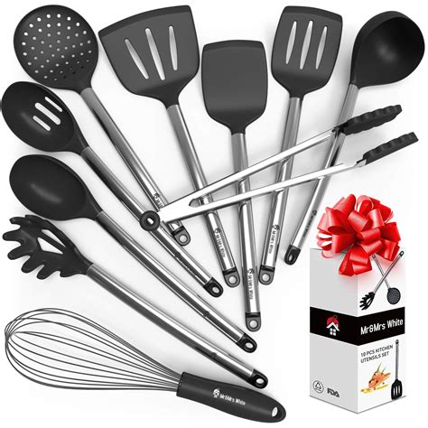 utensil kitchen utensils cooking silicone nonstick sets tools spatula gift amazon rated stainless steel cookware sun piece pasta dried tomatoes