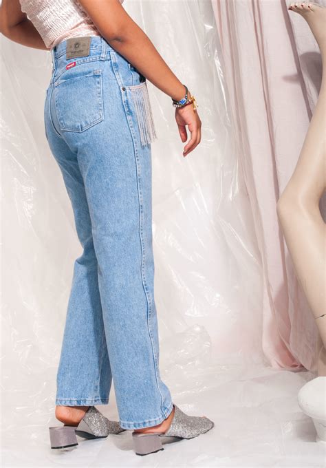 Vintage Wrangler Jeans 90s Reworked Cowgirl Fringe Denim Pop Sick Vintage