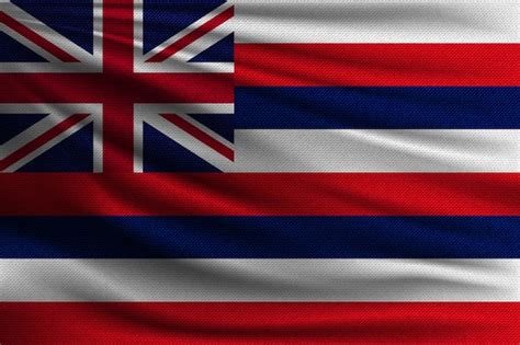 La Bandera Nacional De La Isla Hawaiana Vector Premium