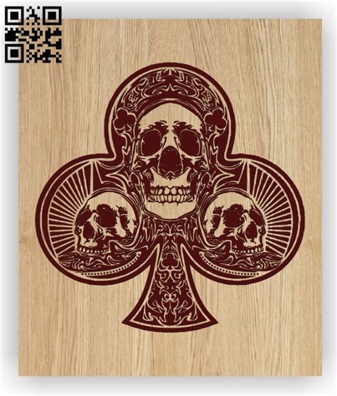 A4 size fully editable print ready file cdr layer resolution: Club Card with skull E0012777 file cdr and dxf free vector ...