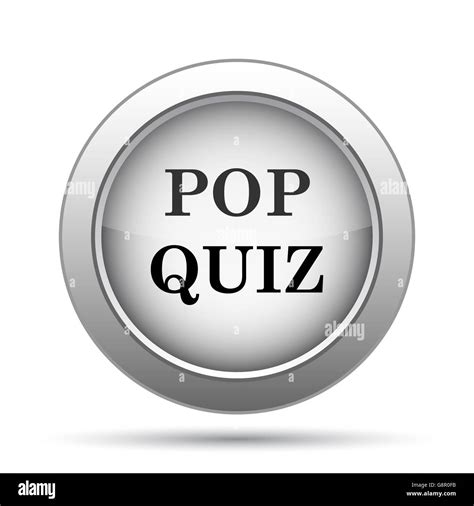 Pop Quiz Icon Internet Button On White Background Stock Photo Alamy