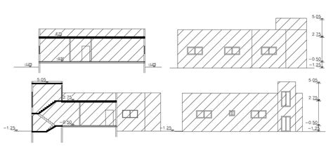 Two Sections And Elevations Of Simple House Design Dwg File Cadbull