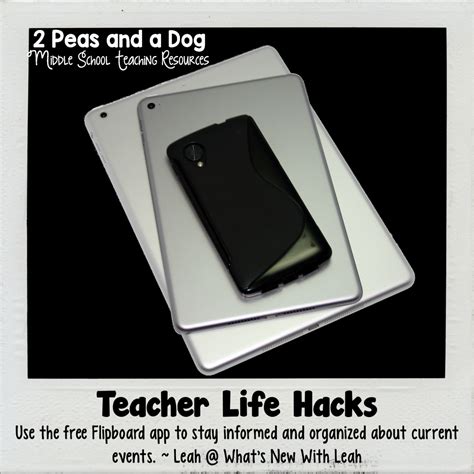 Teacher Life Hacks Flipboard App | 2 Peas and a Dog