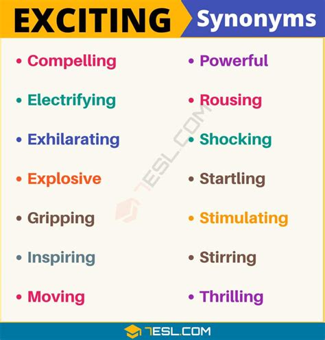 Synonyms For Exciting With Examples Another Word For Exciting ESL