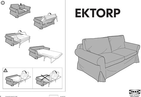 Ikea Ektorp Sofa Bed Cover Assembly Instruction 2