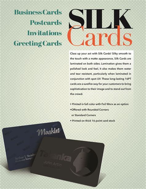 This elegant finish adds a touch of elegance to your branding and helps to identify and differentiate your business from your competition. What's All the Hype about Silk Laminated Business Cards?