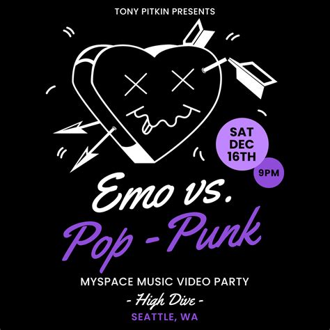 Emo Vs Pop Punk Myspace Music Video Party Tickets At High Dive In