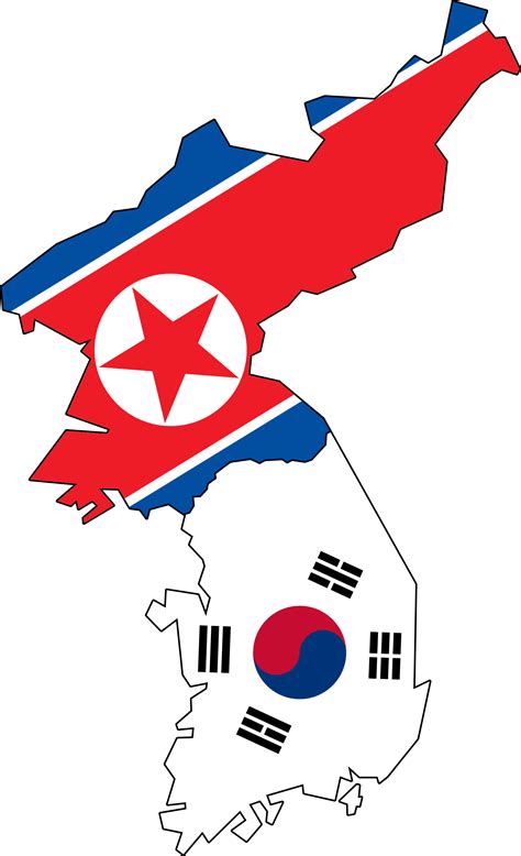 North South Korea Flag Outline Clip Art Image Clipsafari
