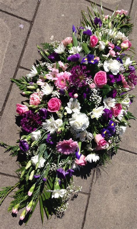 Casket Spray Pinks White And Purples Funeral Tribute Butterflies