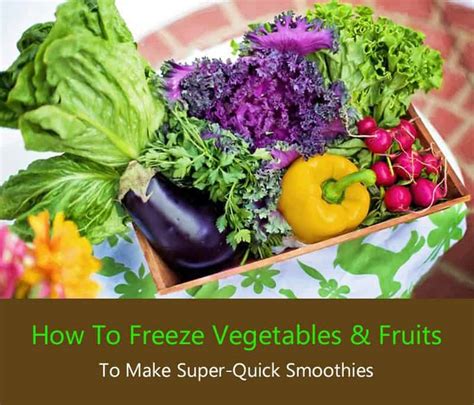 How To Freeze Vegetables And Fruits Step By Step Guide