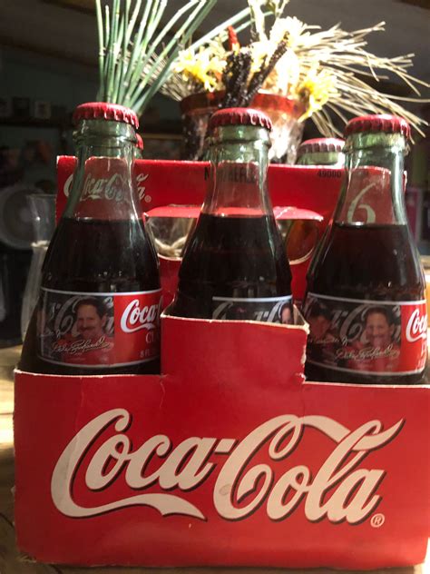 Coca Cola Six Pack From 1990s Vintage Coke Bottles Collectible Dale Earnhardt Jr And Sr Super