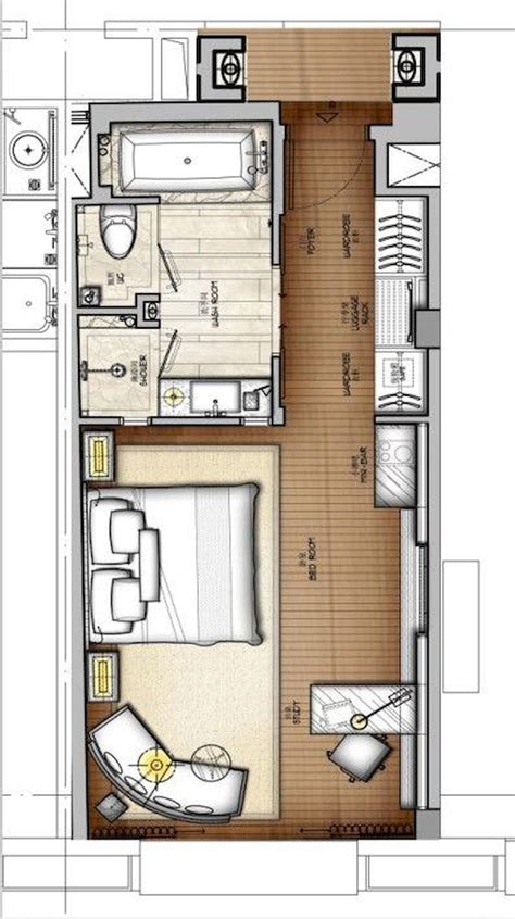 And i have 16 layout ideas for small bedrooms from 65 to 140 square feet to consider, which i bet you weren't expecting. Small Studio Apartment Layout Design Ideas (3) - home ...
