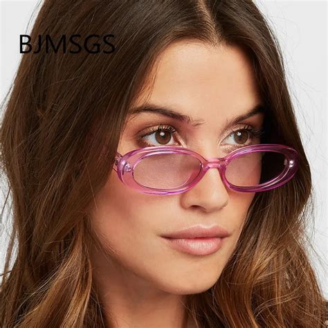 2019 Oval Sunglasses Small Round For Women Ladies Vintage Eyeglasses Red Eyewear Hot Sale