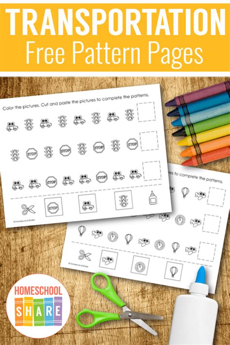 Transportation Patterns For Preschool Homeschool Share