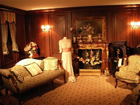 Cool bedroom with fitted wardrobes. First class passenger room at the Titanic museum | Titanic ...