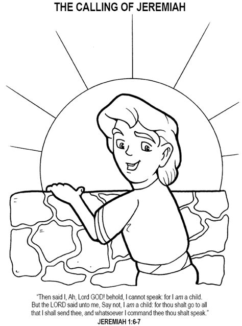 The Call of Jeremiah - Coloring Page