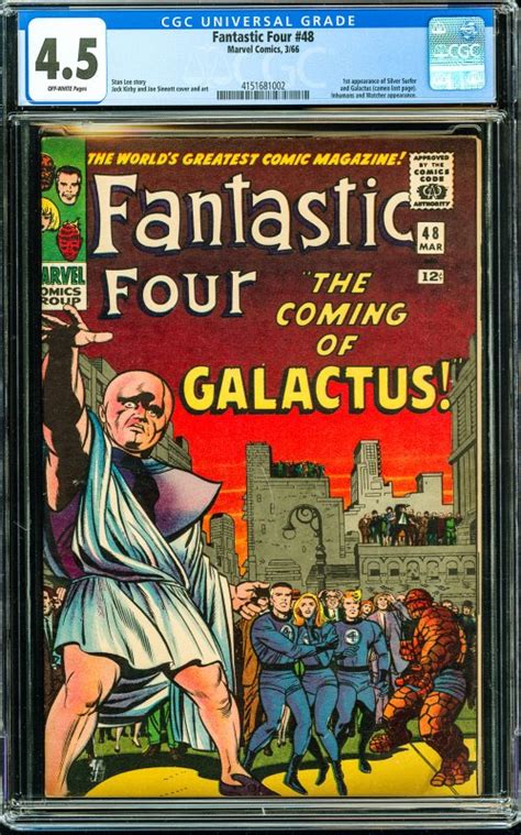 Fantastic Four 48 1966 Cgc Graded 45 1st Appearance Of Silver