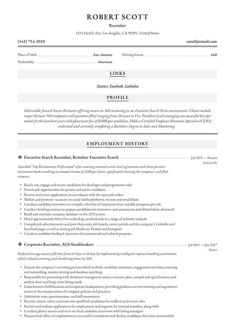 A civil engineer resume sample that gets jobs. Recruiter Resume & Writing Guide in 2020 | Recruiter ...
