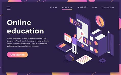 Free Online Education Landing Page Template Psd Titanui