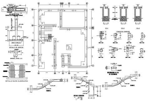 2d Cad Structural Drawings Details Of Rcc Blocks Dwg File Cadbull Images