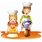 Clipart Mother Baking Daughter Kinder Backen Enfant
