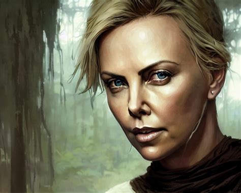Krea Ai Highly Detailed Portrait Of Charlize Theron In Th