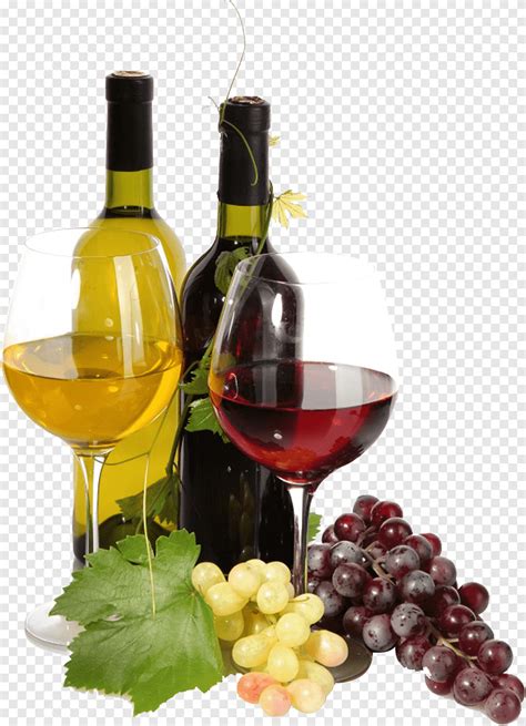 무료 다운로드 안경 일러스트 레드 와인 일반적인 포도 포도 나무 와인과 포도 근처에 두 개의 흰색과 빨간색 와인 병