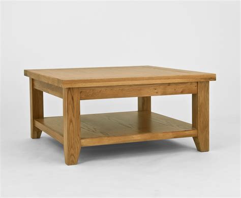 French Farmhouse Oak Square Coffee Table Coffee Table With Shelf