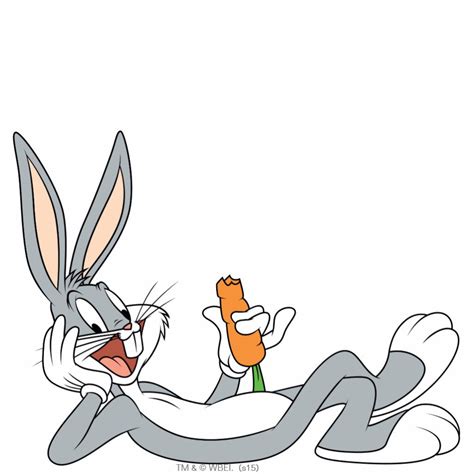 Bugs Bunny™ Lying Down Eating Carrot Cutout Zazzle Bugs Bunny