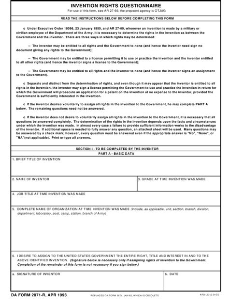 Da Form 2871 R Fill Out Sign Online And Download Fillable Pdf