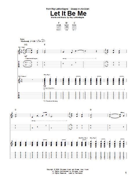 C g for though they. Let It Be Me | Sheet Music Direct