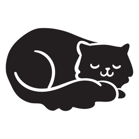 Cute Cat Sleeping Transparent Png And Svg Vector File