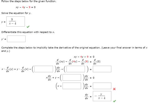 solved follow the steps below for the given function xy