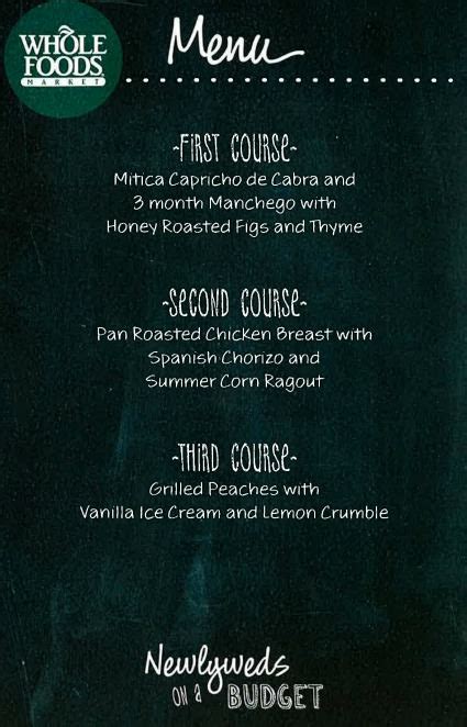 The trick, of course, is to get (almost) everything done ahead of time. How I Got Whole Foods to Cook Dinner for Us - Newlyweds on ...