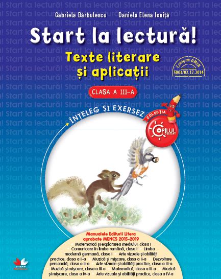 Start La Lectura Texte Literare Si Aplicatii Clasa A Iii A