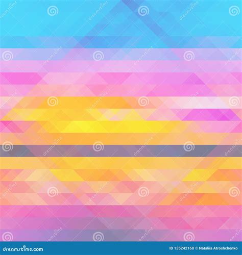 Abstract Multicolored Geometric Pattern Background With Triangles Stock