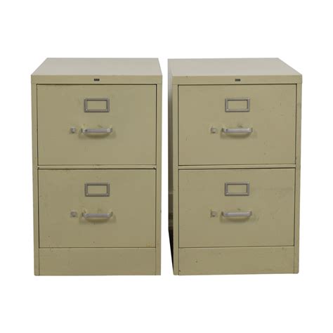 The cabinet features a smart, efficient design that works well in small spaces and fits under most work surfaces or desks. 52% OFF - Two-Drawer Grey Metal File Cabinets / Storage