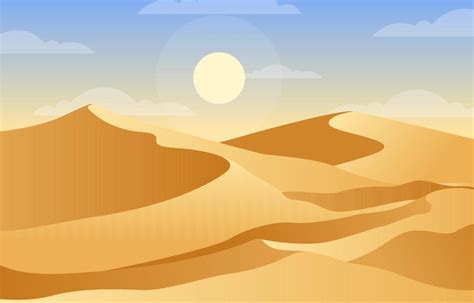 Beautiful Vast Desert Hill Mountain Arabian Horizon Landscape
