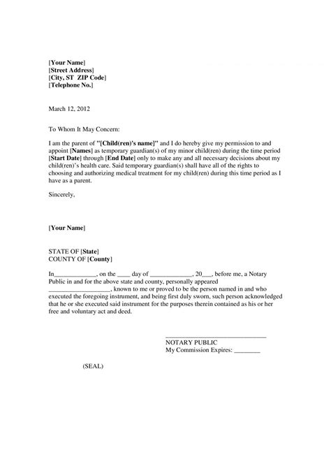 Power Of Attorney Letter Template