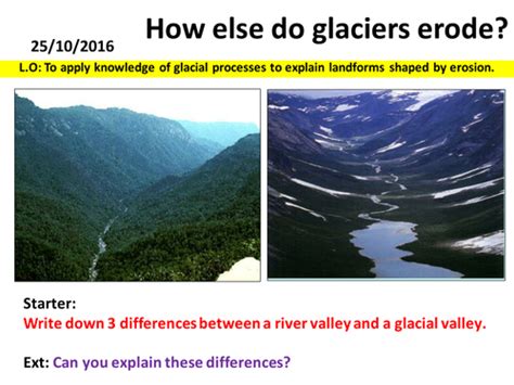 Glaciation Erosional Landforms U Shaped Valleys Misfit Streams