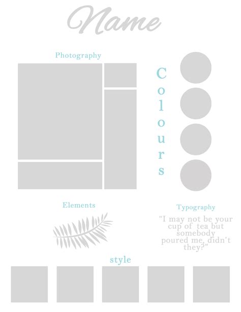 Free Mood Board Template Photoshop Templates Printable Download