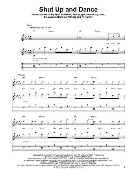 Shut Up And Dance By Walk The Moon Guitar Tab Play Along Guitar