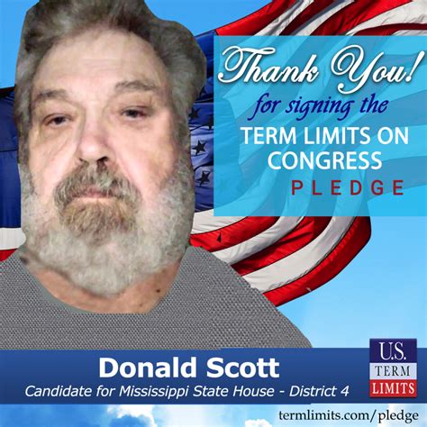 Donald Scott Pledges To Support Congressional Term Limits Us Term