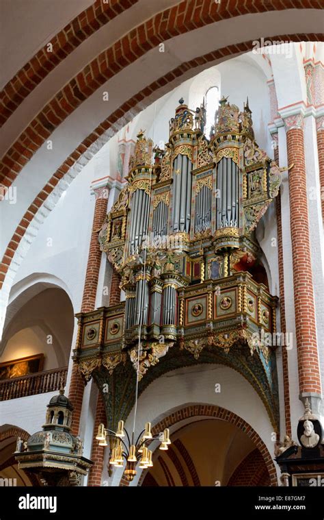 Organ Roskilde Cathedral Roskilde Denmark 140816 62254 Stock Photo