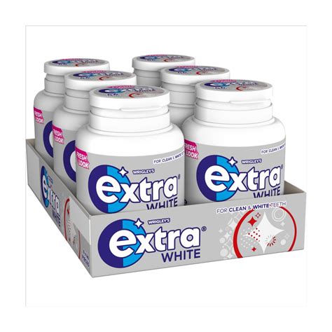 Extra White Sugarfree Chewing Gum Bottle 46 Pieces Bb Foodservice