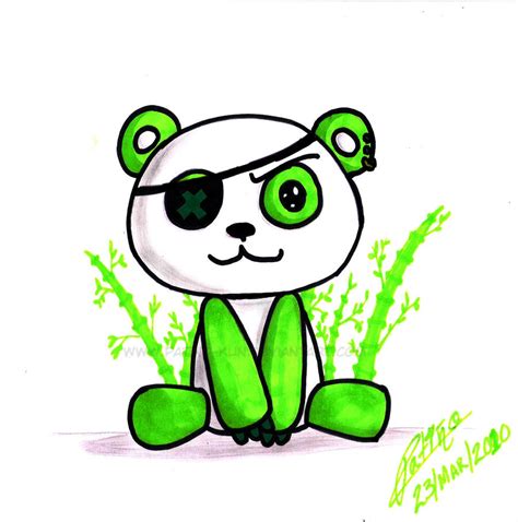 Green Panda By Yei Pi On Deviantart